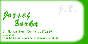 jozsef borka business card